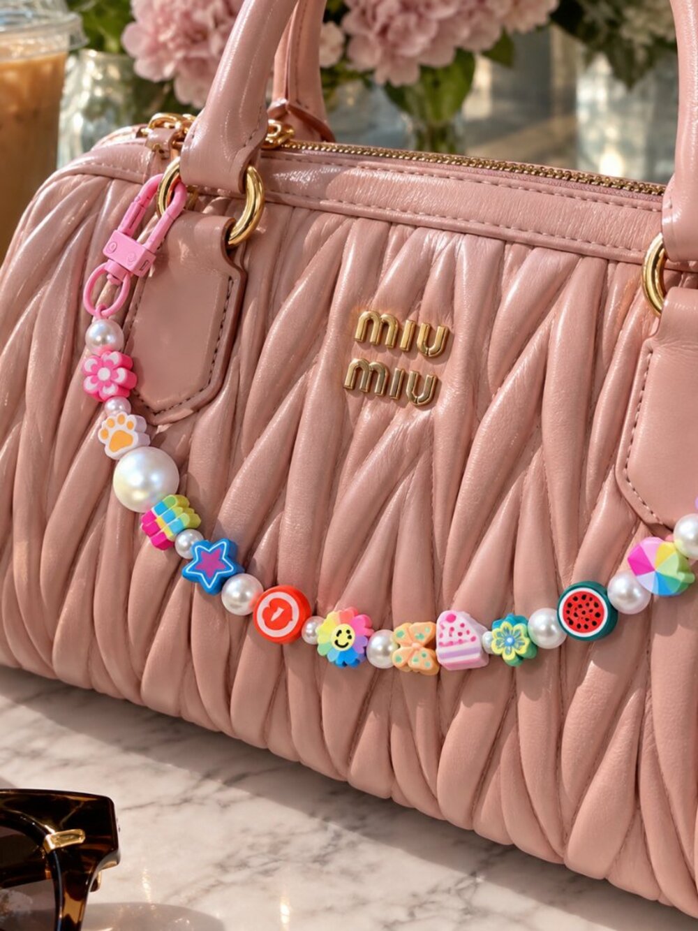 Kawaii Flower Purse Charm